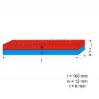 vergrößern - 100 x 12 x 6 mm ( N45 ) 3 stück