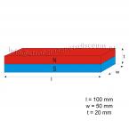 vergrößern - 100 x 50 x 20 mm ( N45 )