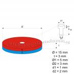 vergrößern - 15 x 3 mm / 3 - 5 mm ( N45 ) 72 stück