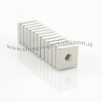 vergrößern - 20 x 20 x 5 mm / 4,3 - 7 mm ( N45 )12 stück