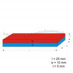 vergrößern - 25 x 10 x 5 mm  ( N45 ) , 12 stück