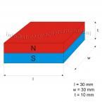 vergrößern - 30 x 30 x 10 mm ( N45 ) 12 stück