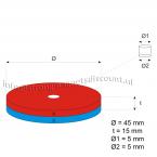 vergrößern - 45 x 15 mm / 5 mm ( N45 )