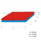 vergrößern - 5 x 5 x 1 mm ( N45 ) 100 stück